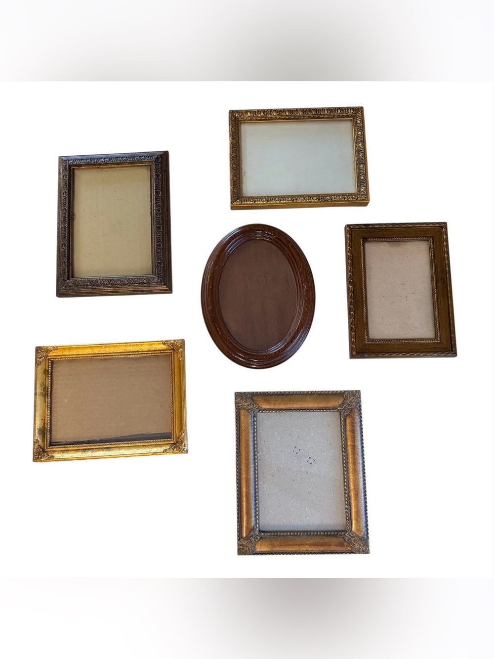 Assorted Collection of Six Antique and Vintage Picture Frames